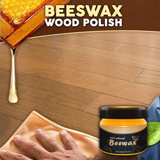Natural Beeswax Furniture Polish & Cleaner Kit - Restore & Protect Wood Surfaces