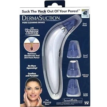 Electric Blackhead Remover Vacuum – Deep Pore Cleaner with LED & 4 Suction Heads for Face & Nose