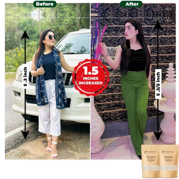 Height Grow Powder – Naturally Gain 3–5 Inches with 100% Herbal Formula (1-Month Supply)