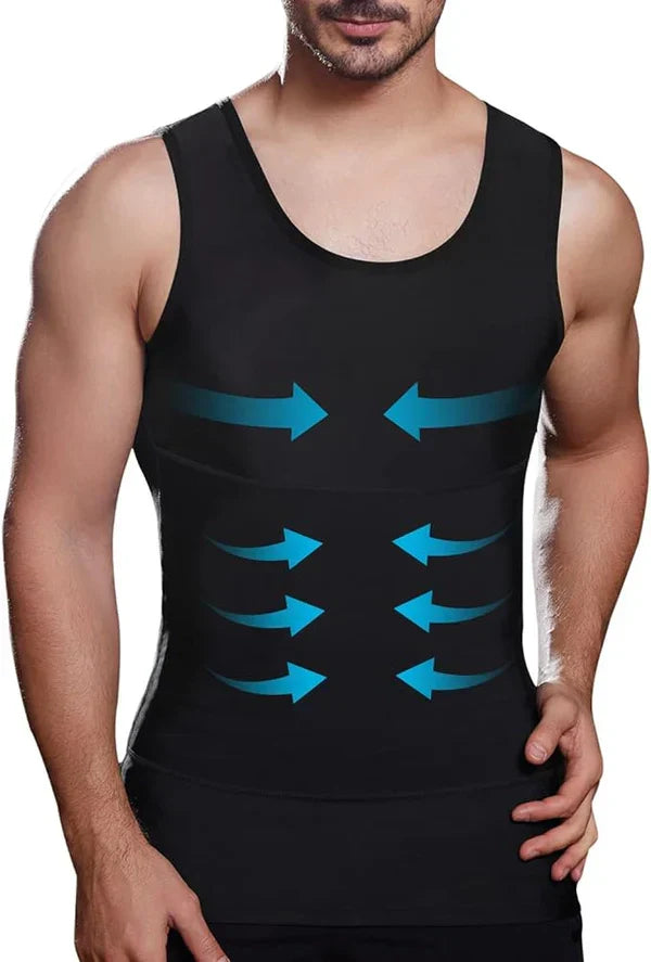 Men’s Tummy Control Compression Shirt – Slimming & Posture Support