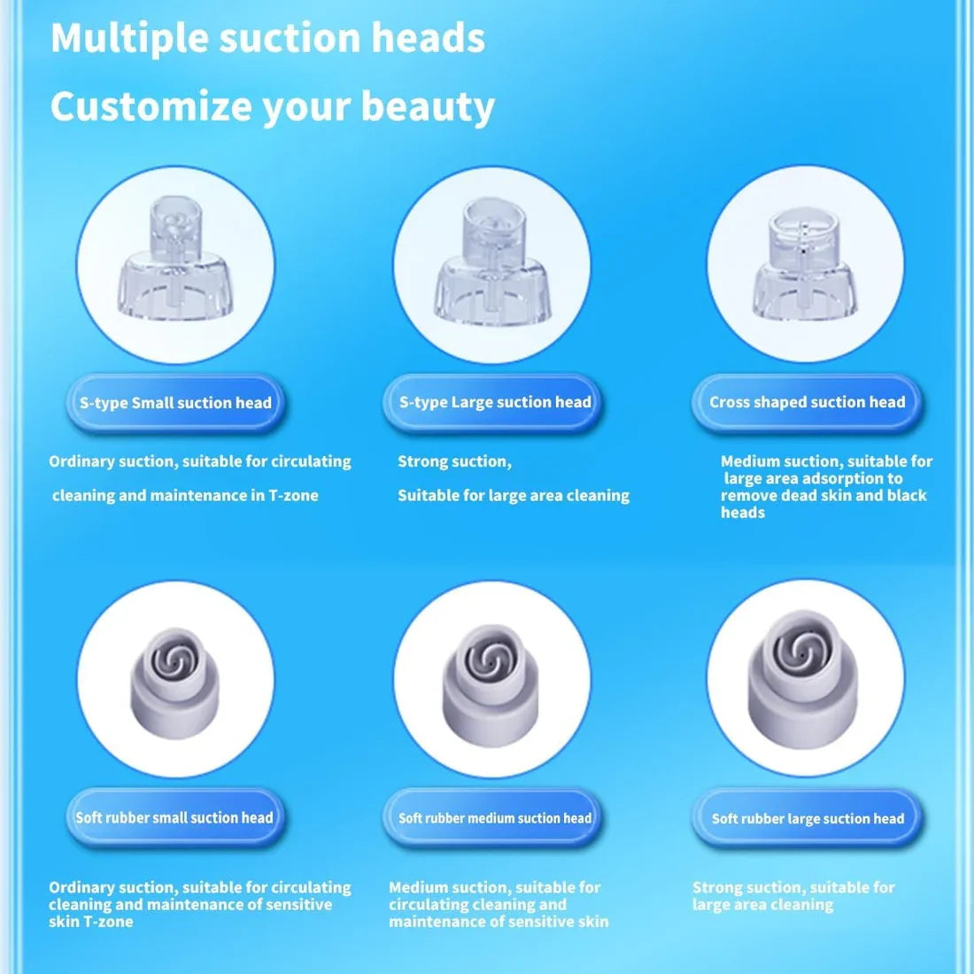 Electric Blackhead Remover Vacuum – Deep Pore Cleaner with LED & 4 Suction Heads for Face & Nose