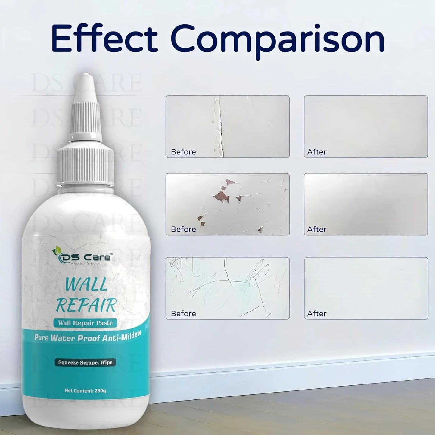 USA Imported Wall Repair Paste – 200g Waterproof Crack Filler with Scraper
