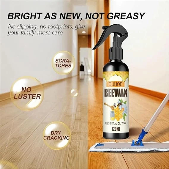 Natural Beeswax Furniture Polish & Cleaner Kit - Restore & Protect Wood Surfaces