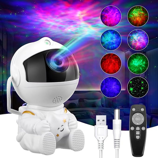 Astronaut Galaxy Projector Lamp – LED Star Night Light Decor