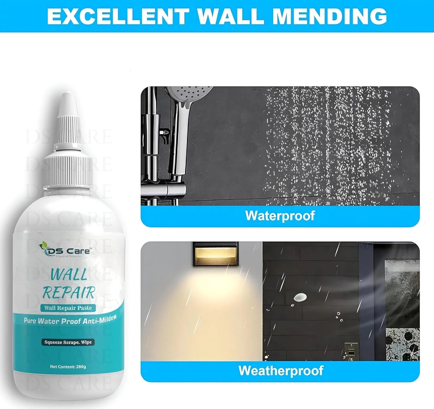 USA Imported Wall Repair Paste – 200g Waterproof Crack Filler with Scraper