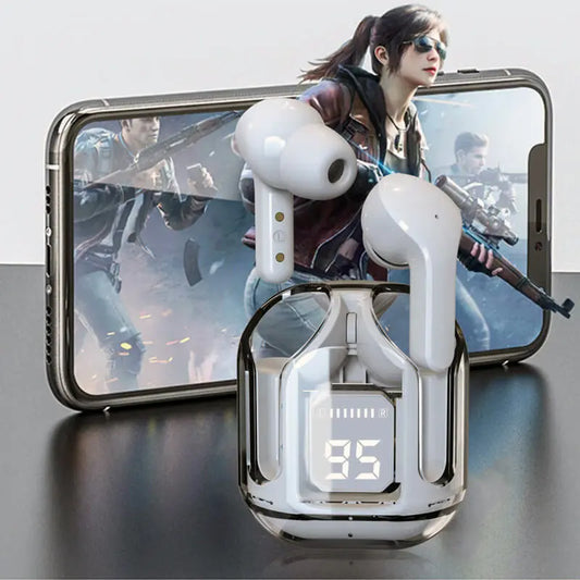 Air31 Wireless Earbuds with Crystal Transparent Design & ENC