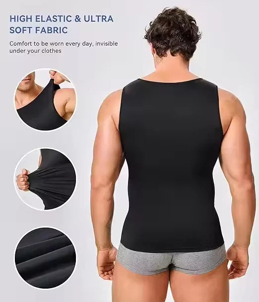Men’s Tummy Control Compression Shirt – Slimming & Posture Support