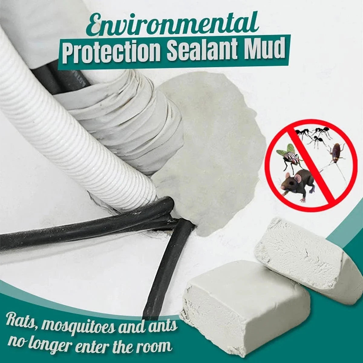 Wall Hole Repair Sealant Clay – Industrial-Grade Waterproof & Fireproof Filler for Pipe, Cable & AC Gaps – Strong Adhesive, Easy DIY Application