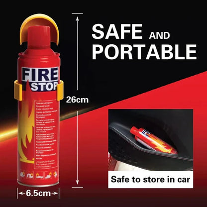 Foam Stop Fire 500ml – Portable Fire Extinguisher Spray with Stand