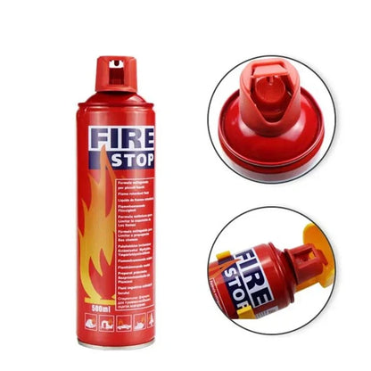 Foam Stop Fire 500ml – Portable Fire Extinguisher Spray with Stand
