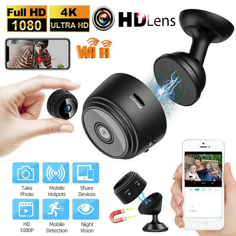 A9 Mini WiFi Security Camera - HD Video, Night Vision, Motion Detection