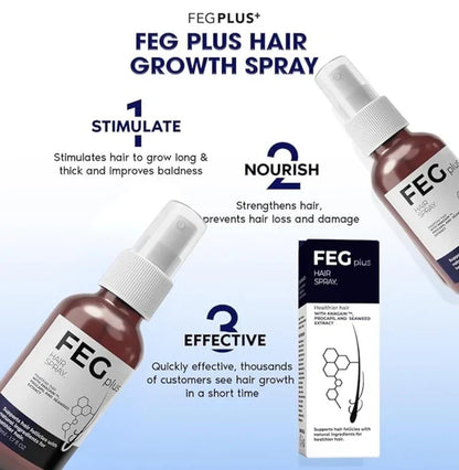The Most Viral Hair Growth Spray – FEG Plus (USA-Imported Formula)