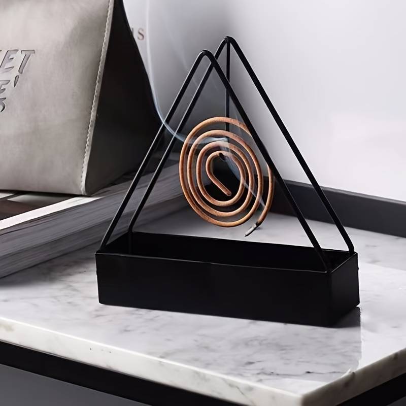 Triangle Iron Mosquito Coil Holder | Hanging & Standing Incense Burner