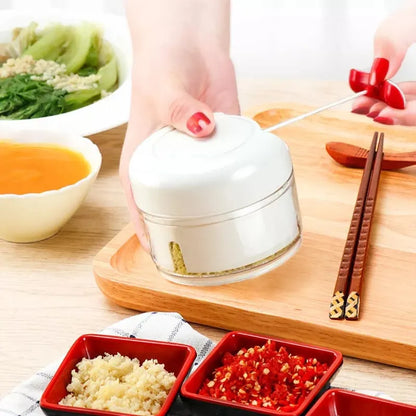 Mini Food Chopper – Hand-Powered Vegetable & Meat Grinder