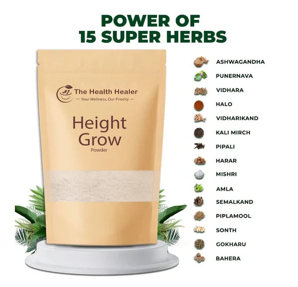 Height Grow Powder – Naturally Gain 3–5 Inches with 100% Herbal Formula (1-Month Supply)