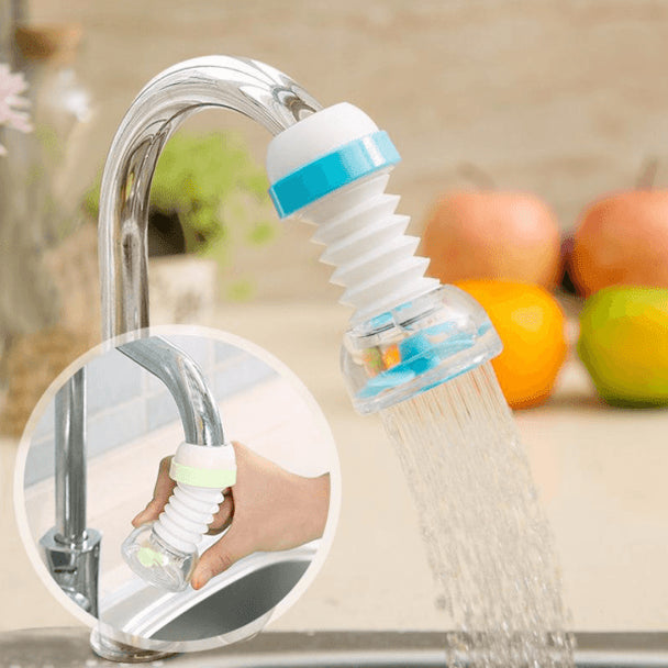 360° Rotating Kitchen Shower Fan Faucet Nozzle – Water Saving Tap