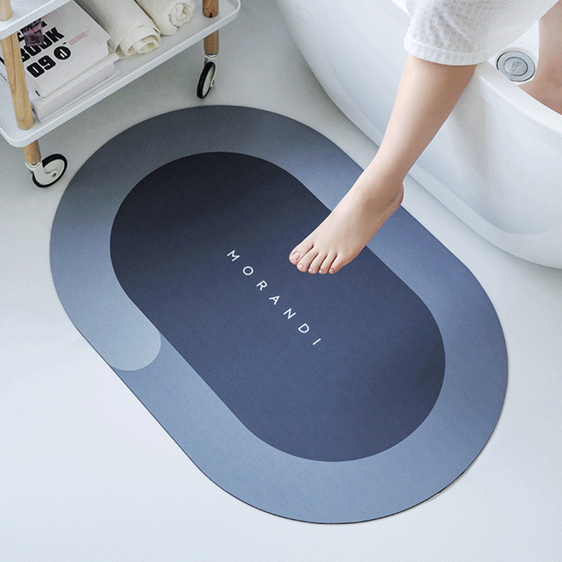 Super Absorbent Round Bath Mat – Quick Drying, Non-Slip, Modern Napa Skin