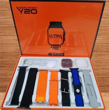 Y20 Smart Watch with 7 Straps - Fitness Tracking & Notifications