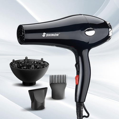 Shinon Professional Hair Dryer – 2000W Salon & Home Use (Black)