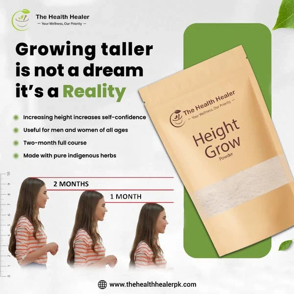Height Grow Powder – Naturally Gain 3–5 Inches with 100% Herbal Formula (1-Month Supply)