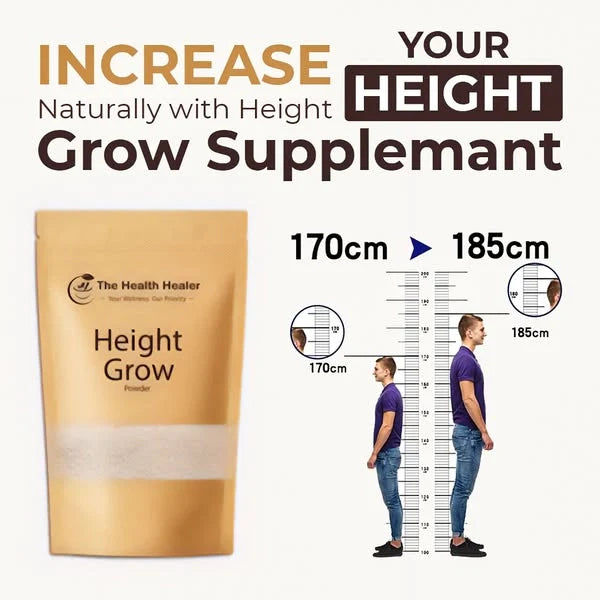 Height Grow Powder – Naturally Gain 3–5 Inches with 100% Herbal Formula (1-Month Supply)