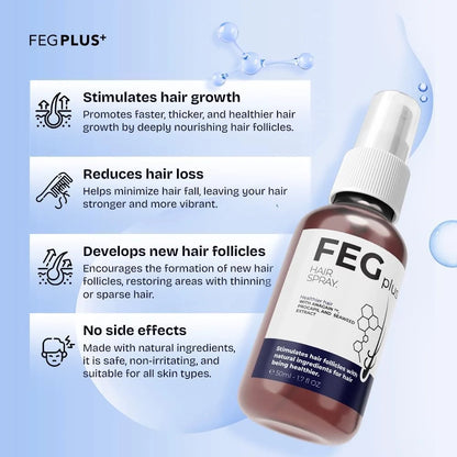 The Most Viral Hair Growth Spray – FEG Plus (USA-Imported Formula)
