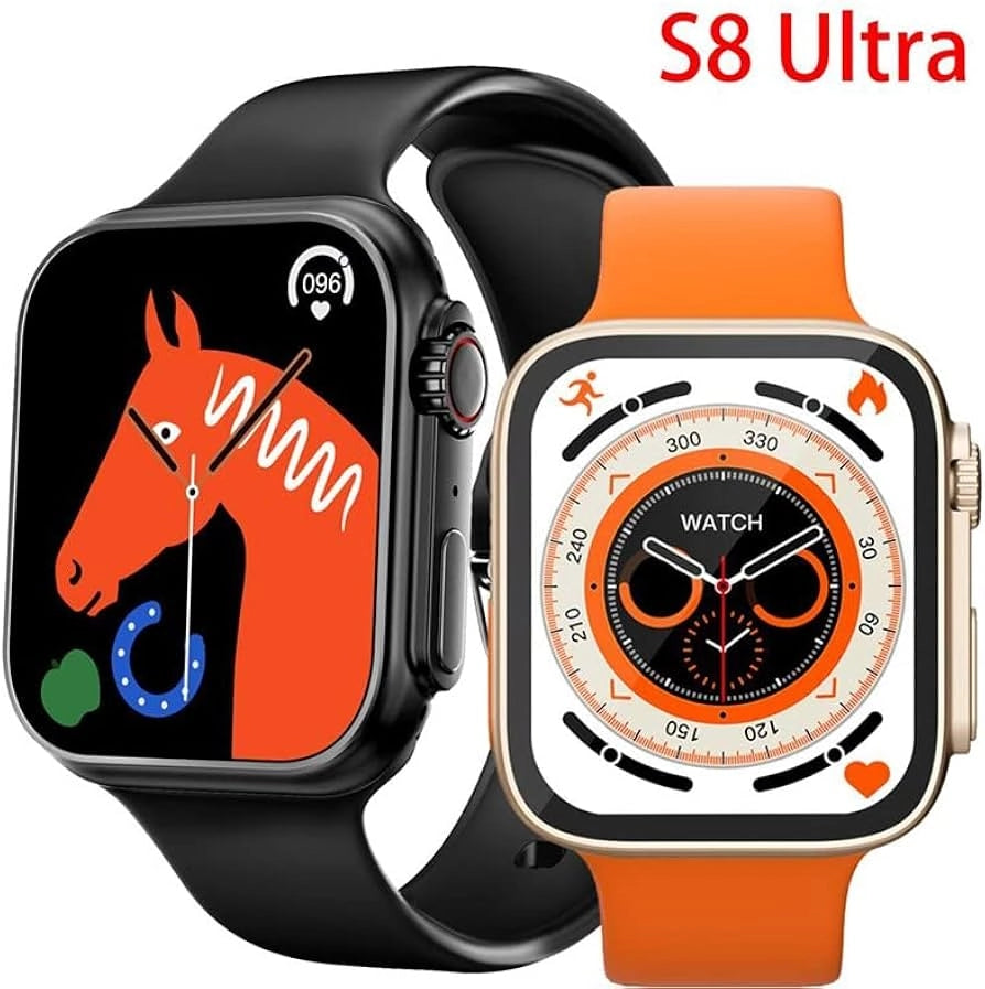 S8 Ultra Smart Watch – 2.2" Display, Wireless Charging & Health Tracker