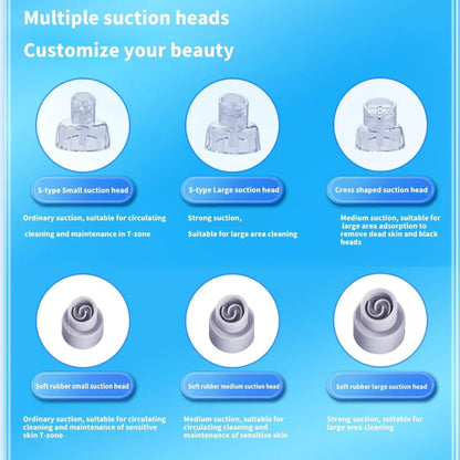 Electric Blackhead Remover Vacuum – Deep Pore Cleaner with LED & 4 Suction Heads for Face & Nose