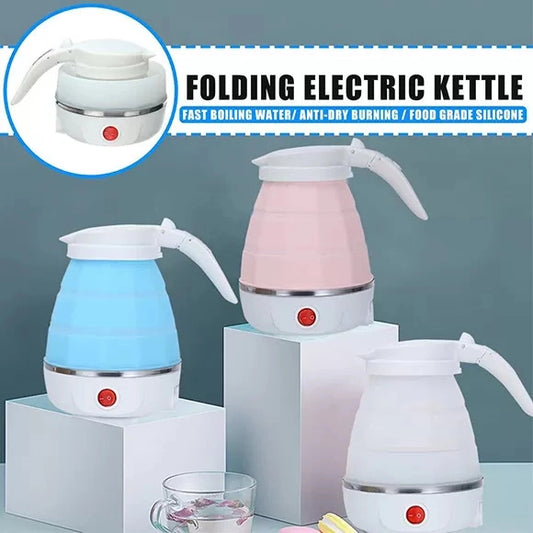 600ml Foldable Electric Travel Kettle – Fast Boiling Portable Teapot