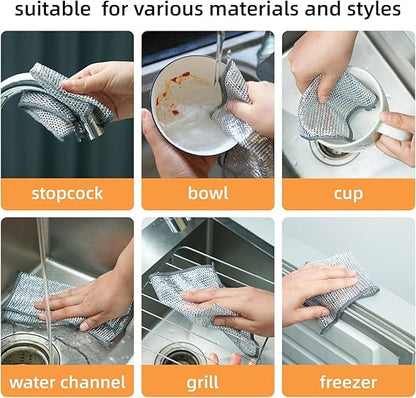 Metal Wire Dishwashing Cloth | Non-Scratch Cleaning Rag