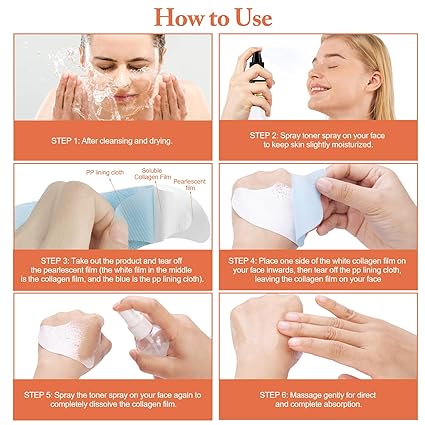 Collagen Dissolving Face Mask | Korean Glass Skin Moisture Film