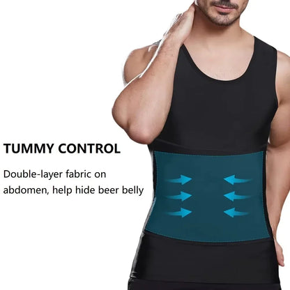 Men’s Tummy Control Compression Shirt – Slimming & Posture Support