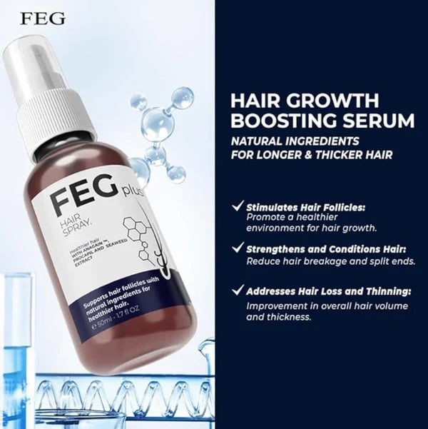 The Most Viral Hair Growth Spray – FEG Plus (USA-Imported Formula)