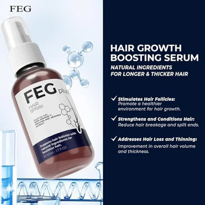 The Most Viral Hair Growth Spray – FEG Plus (USA-Imported Formula)