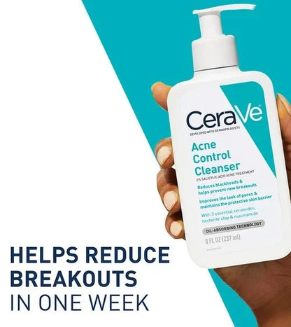 Cerave Acne Control Cleanser – 237ml | Reduces Blackheads
