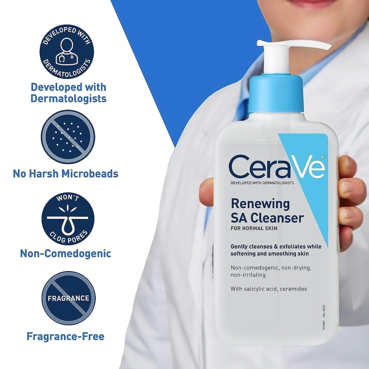 Cerave Renewing SA Cleanser – 237ml | Smooth & Brighten Skin