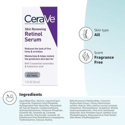 Cerave Skin Renewing Retinol Serum – 30ml | Anti-Aging