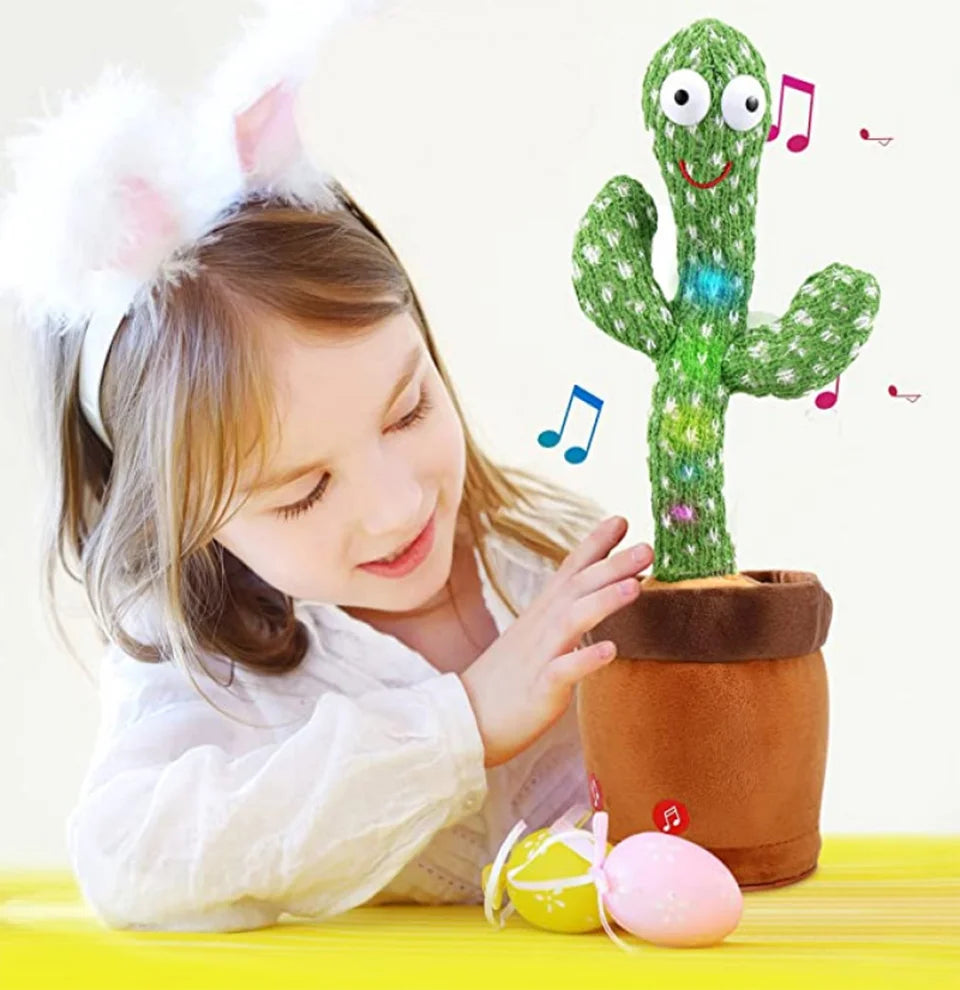 Dancing & Talking Cactus Toy | Rechargeable Musical Plush for Kids