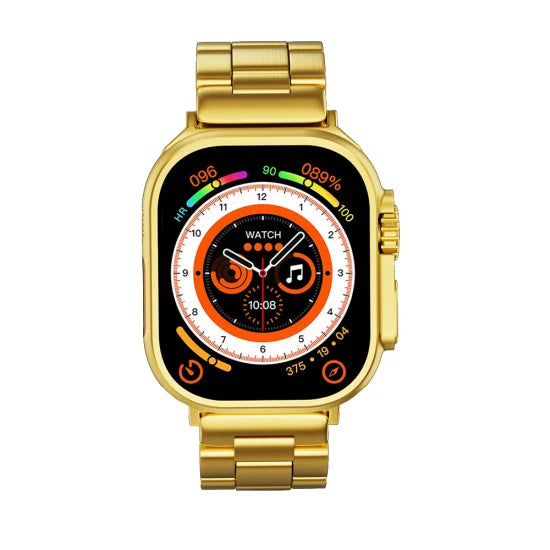 G9 Ultra Pro Smart Watch Golden Edition - Bluetooth Calling, Health Monitoring