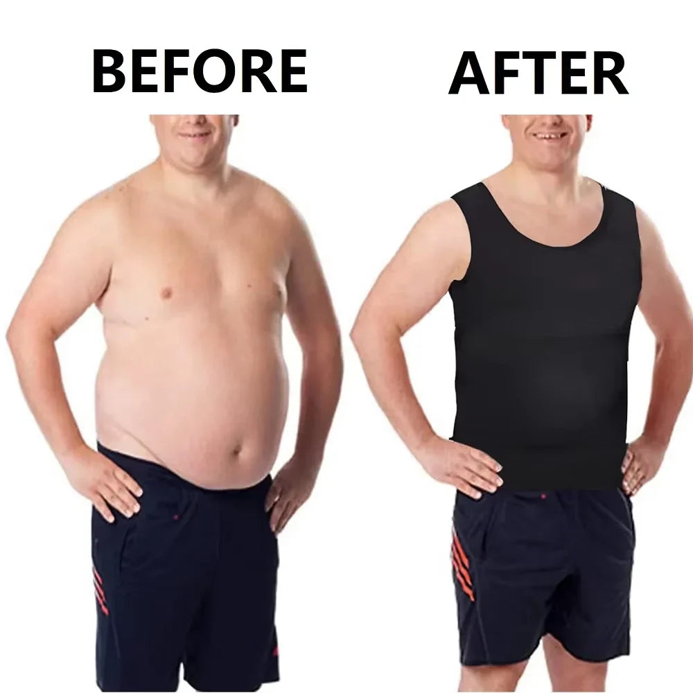 Men’s Tummy Control Compression Shirt – Slimming & Posture Support