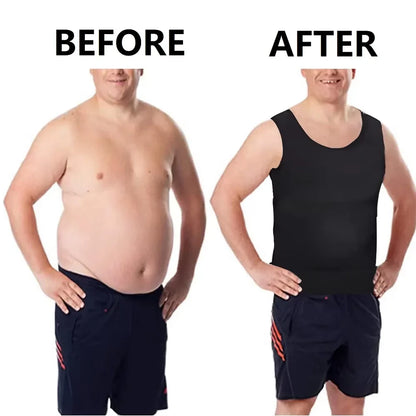 Men’s Tummy Control Compression Shirt – Slimming & Posture Support