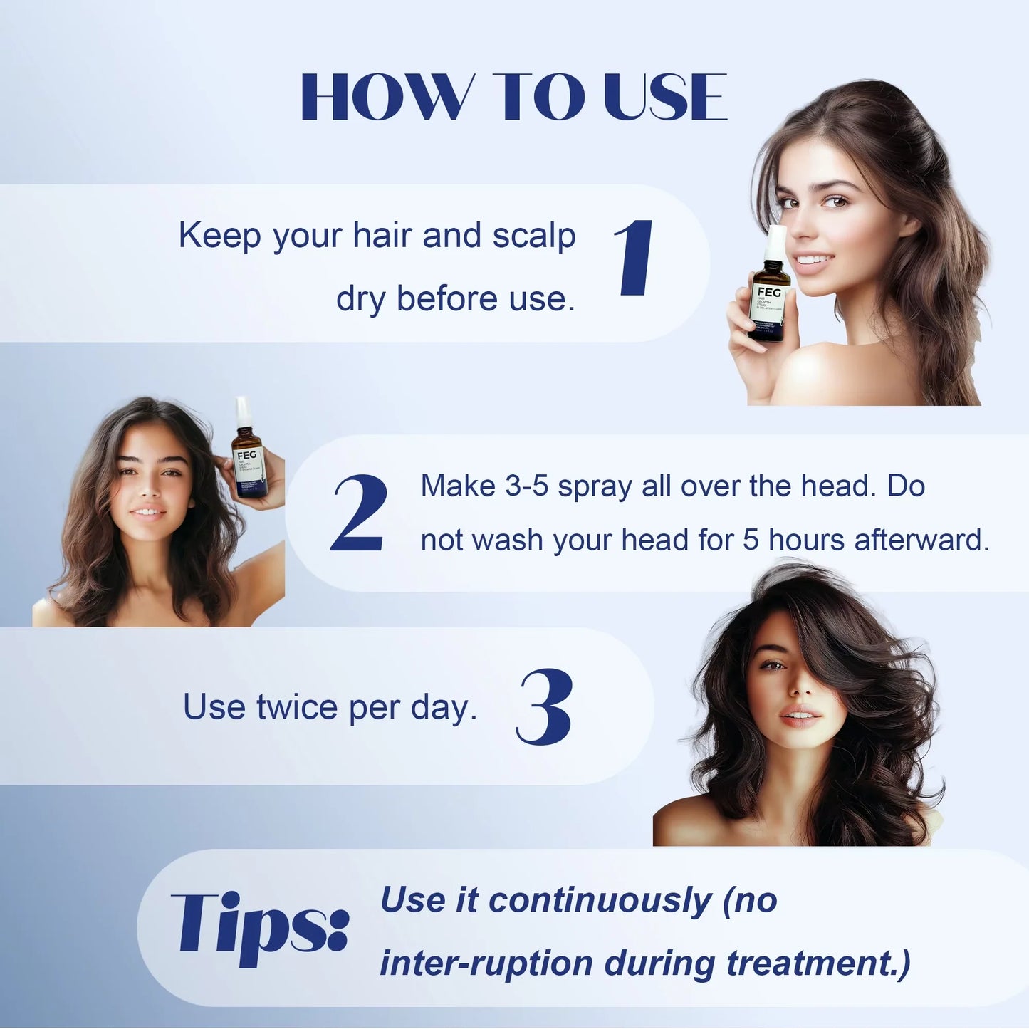 The Most Viral Hair Growth Spray – FEG Plus (USA-Imported Formula)