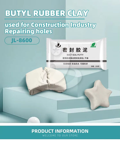 Wall Hole Repair Sealant Clay – Industrial-Grade Waterproof & Fireproof Filler for Pipe, Cable & AC Gaps – Strong Adhesive, Easy DIY Application