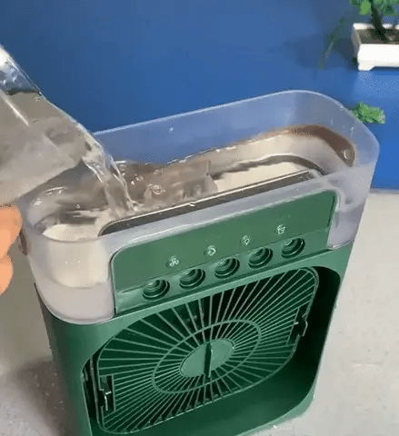Portable Air Conditioner Fan – USB Cooling & LED Night Light