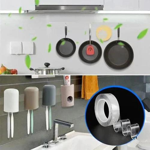 Nano Double-Sided Tape | Washable Reusable Transparent Grip Tape