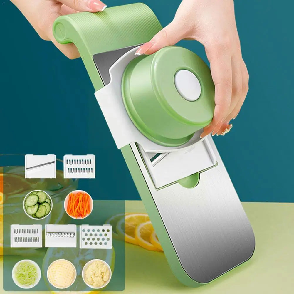 Stainless Steel Vegetable Cutter & Grater – Multifunctional Kitchen Tool