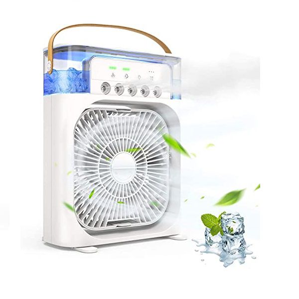 Portable Air Conditioner Fan – USB Cooling & LED Night Light