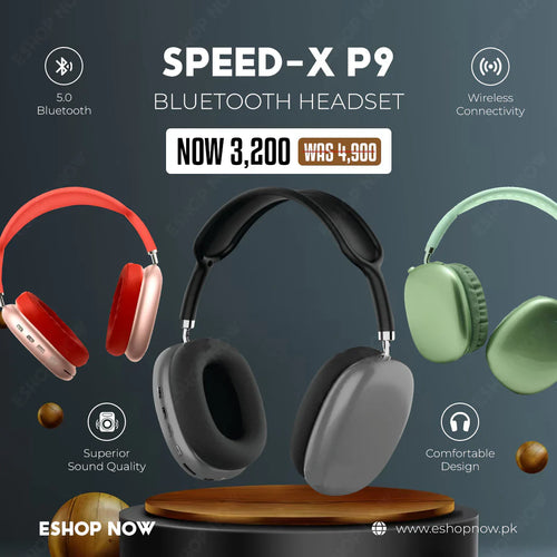 Speed-X P9 Bluetooth Headset – HiFi Sound & Noise Cancelling