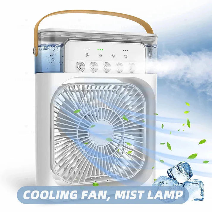 Portable Air Conditioner Fan – USB Cooling & LED Night Light