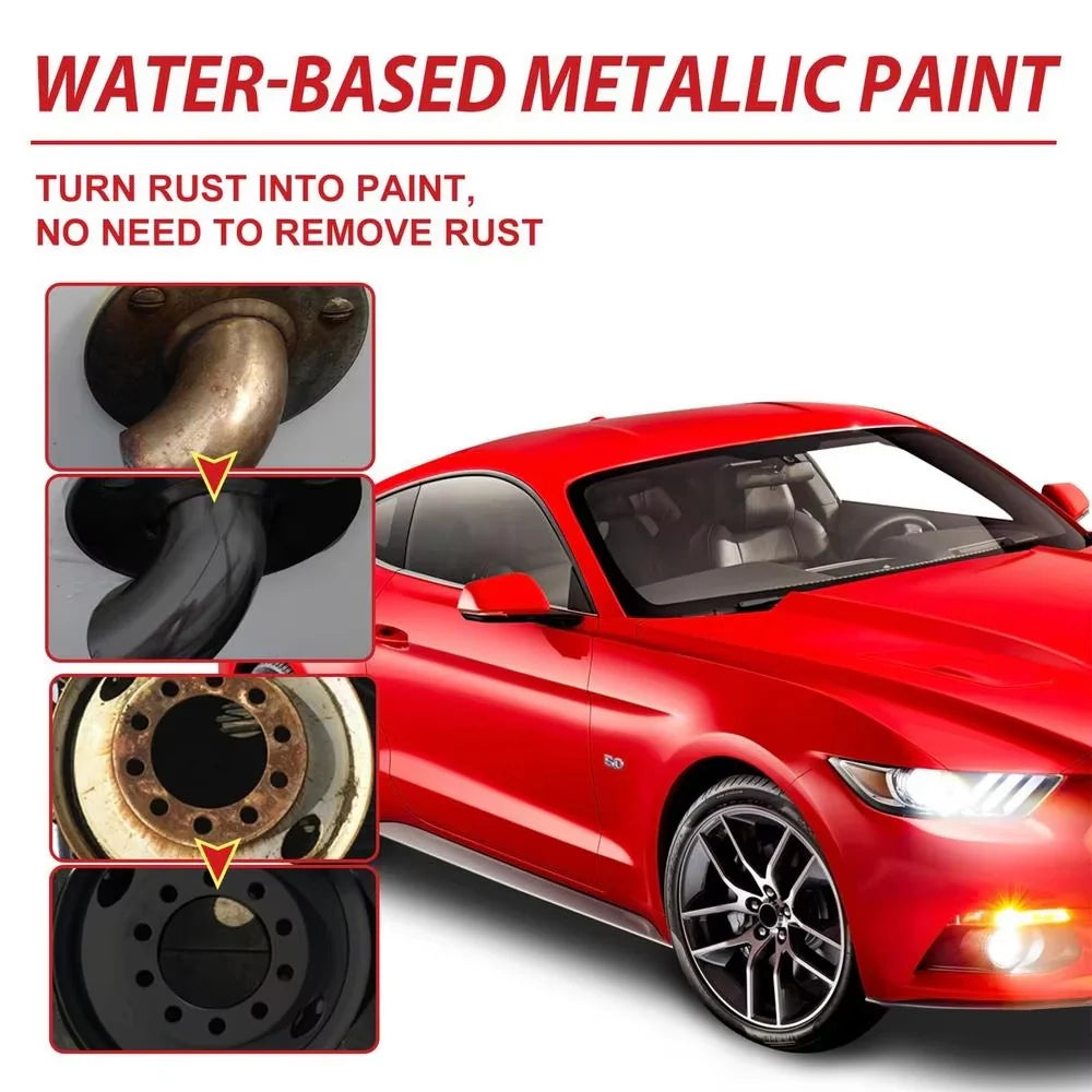 Water-Based Metallic Paint 300g – Anti-Rust Finish + Free Brush